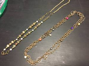lot 234 image: (2) Necklace - Freshwater PearlsJasperYellow Quartz