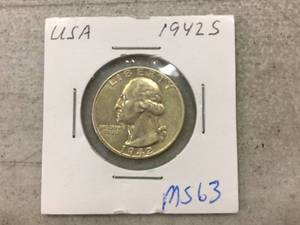 lot 241 image: 1942 S Washington Quarter - Marked MS63