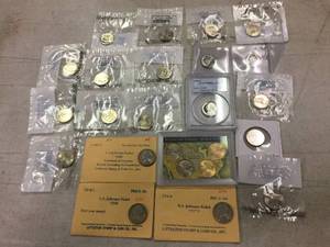lot 242 image: Group Jefferson Nickels - 1938-2008 Proof - Uncirc - Westward - Old