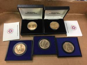 lot 245 image: (2) National Bicentennial Medals - (3) American Revolution Medals