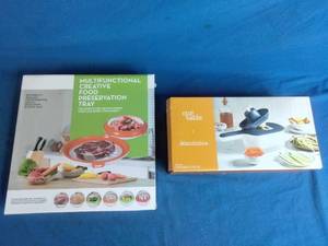 lot 43 image: Multifunctional Food Preservation Tray and Our Table Mandoline Slicer - Unused