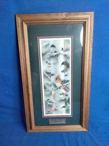 lot 67 image: Mark Daehlin Feathered Friends II Cardinal Print-Framed