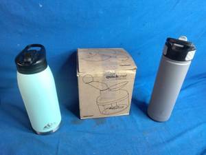 lot 76 image: Quick Chef Tupperware,  Hydrapeak Water Bottle,   TAL Stainless Steel Ranger Tumbler