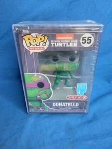 lot 77 image: This is the Funko Pop Art Series Teenage Mutant Ninja Turtles - Donatello Exclusive Figure #55. Hard Case - Unopened