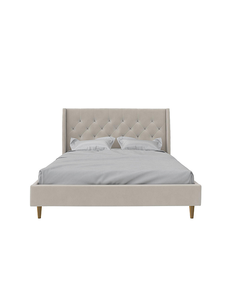 lot 11 image: Novogratz Her Majesty Upholstered Platform Bed - Queen