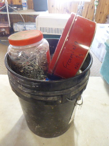 lot 14 image: Pail of Nails and More
