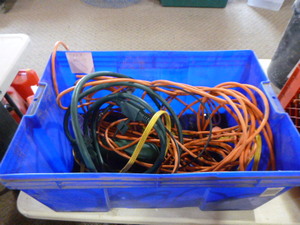 lot 16 image: Tote of Extension Cords