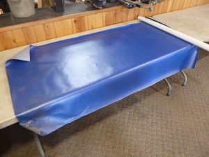 lot 27 image: Blue Vinyl Fabric