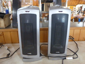 lot 75 image: 2 Lasko Oscillating Ceramic Tower Heaters
