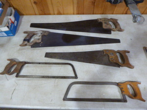 lot 104 image: 5 Hand Saws