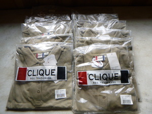 lot 151 image: 13 Clique Mens Short Sleeve Tan Polo Shirts