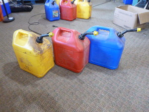 lot 168 image: 3 Gas Cans with Nozzles