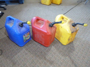 lot 169 image: 3 Gas Cans with Nozzles