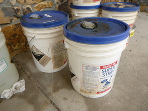 lot 197 image: 2 Pails of Marc Super Strip Wax and  Finish Stripper