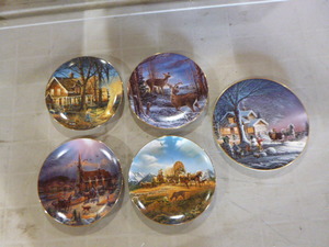 lot 221 image: 5 Terry Redlin Decorative Plates