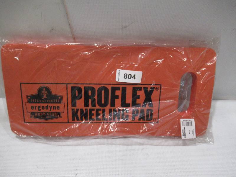 lot 804 image: NEW Ergodyne ProFlex 375 Kneeling Pad, Foam Knee Cushion, Water Resistant Kneeling Mat, 8 x 18 x 1,Orange, Compact