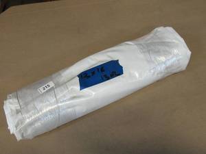 lot 215 image: NEW Vinyl Tarp - 13 x 16  Black  White Vinyl tarp - 9 oz. Medium Lightweight Duty