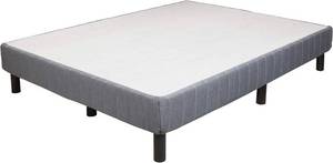 lot 220 image: Home By Hollywood Universal Queen Box Spring Foundation with Legs and Cloth Cover