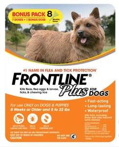 lot 267 image: Frontline Plus Flea and Tick Dog Treatment 5-22 lb, 71 Doses