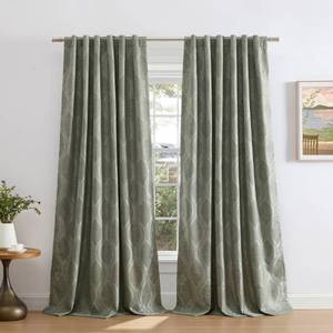 lot 271 image: NEW Silk Home Mitchell Blackout Curtains - SAGE