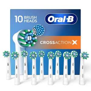 lot 286 image: NEW Oral-B Cross Action Electric Toothbrush Replacement Brush Heads, 10 ct.
