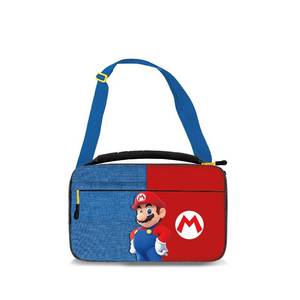 lot 288 image: NEW PDP Messenger Case with Removable Shoulder Strap - Holds 14 Games & Console - Compatible with Nintendo Switch Lite OLED - Power Pose Mario