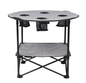 lot 337 image: Members Mark Portable Folding Table with Carrying Bag - Gray