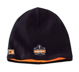 lot 744 image: NEW Ergodyne N-Ferno 6820 FR Knit Winter Hat - NFPA 70E, Modacrylic CottonFleece BlackOrange