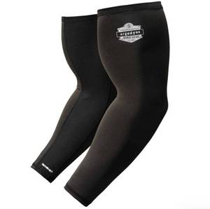 lot 855 image: NEW Ergodyne Chill-Its 6690 Cooling Arm Sleeves - Performance Knit (Pair) - BLACK - LARGE