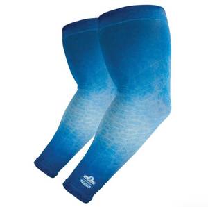 lot 856 image: NEW Ergodyne Chill-Its 6695 Sun Protection Arm Sleeves (Pair) - BLUE - MEDLARGE