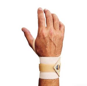 lot 859 image: NEW Ergodyne ProFlex 420 Wrist Wrap Support - Thumb Loop - TAN - SM