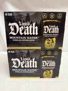 lot 284 image: 2x 6pk Liquid Death Water-Sparkling Mountain Water