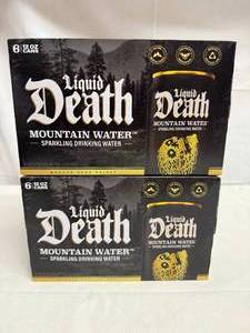 lot 290 image: 2x 6pk Liquid Death Water-Sparkling Mountain Water