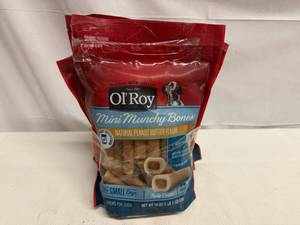 lot 32 image: 3x OlRoy Small Mini Munchy Bones-Peanut Butter Flavor
