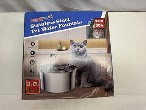 lot 41 image: Stainless Steel Pet Water Fountain