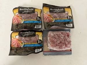 lot 93 image: L. 4x 1lb Cubed Ham-Smithfield Anytime Favorites