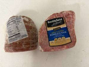 lot 96 image: E. 4.25lbs Smithfield Sliced Boneless Ham-Maple Flavored