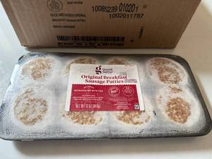 lot 112 image: CC. 8x 12oz Original Sausage Patties