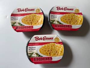 lot 118 image: CC. 3x 1lb 4oz Bob Evans Macaroni & Cheese