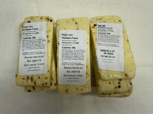 lot 153 image: 3x Wisconsin Pepper Jack Cheese