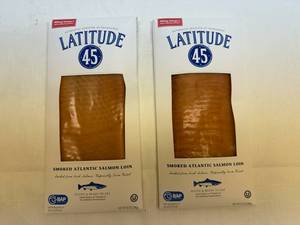 lot 158 image: UP. 2x 8oz Smoked Atlantic Salmon Loin-Sliced
