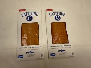 lot 159 image: UP. 2x 8oz Smoked Atlantic Salmon Loin-Sliced