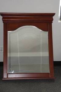 lot 220 image: Rectangular Wood Framed Mirror