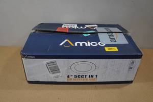 lot 25 image: Amico 24-Pack 4 5CCT Ultra-Thin LED Recessed Lights
