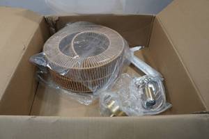 lot 38 image: Boho Rattan Chandelier Light