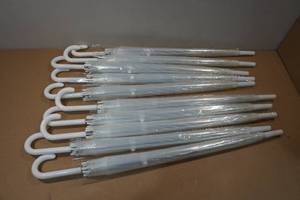 lot 59 image: 10-Pack of Clear Umbrellas for WeddingsParties