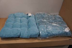 lot 69 image: 2 Square Floor Cushions - 22x22
