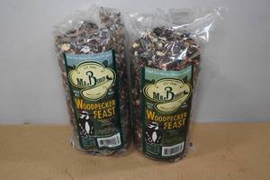 lot 126 image: 2 Mr Bird Woodpecker Feast 1.14lb Cylinders