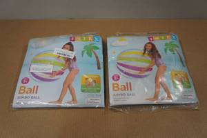lot 140 image: 2 Intex Jumbo 42 Beach Balls