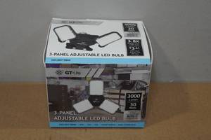 lot 157 image: GT-Lite 3-Panel Adjustable LED Bulb